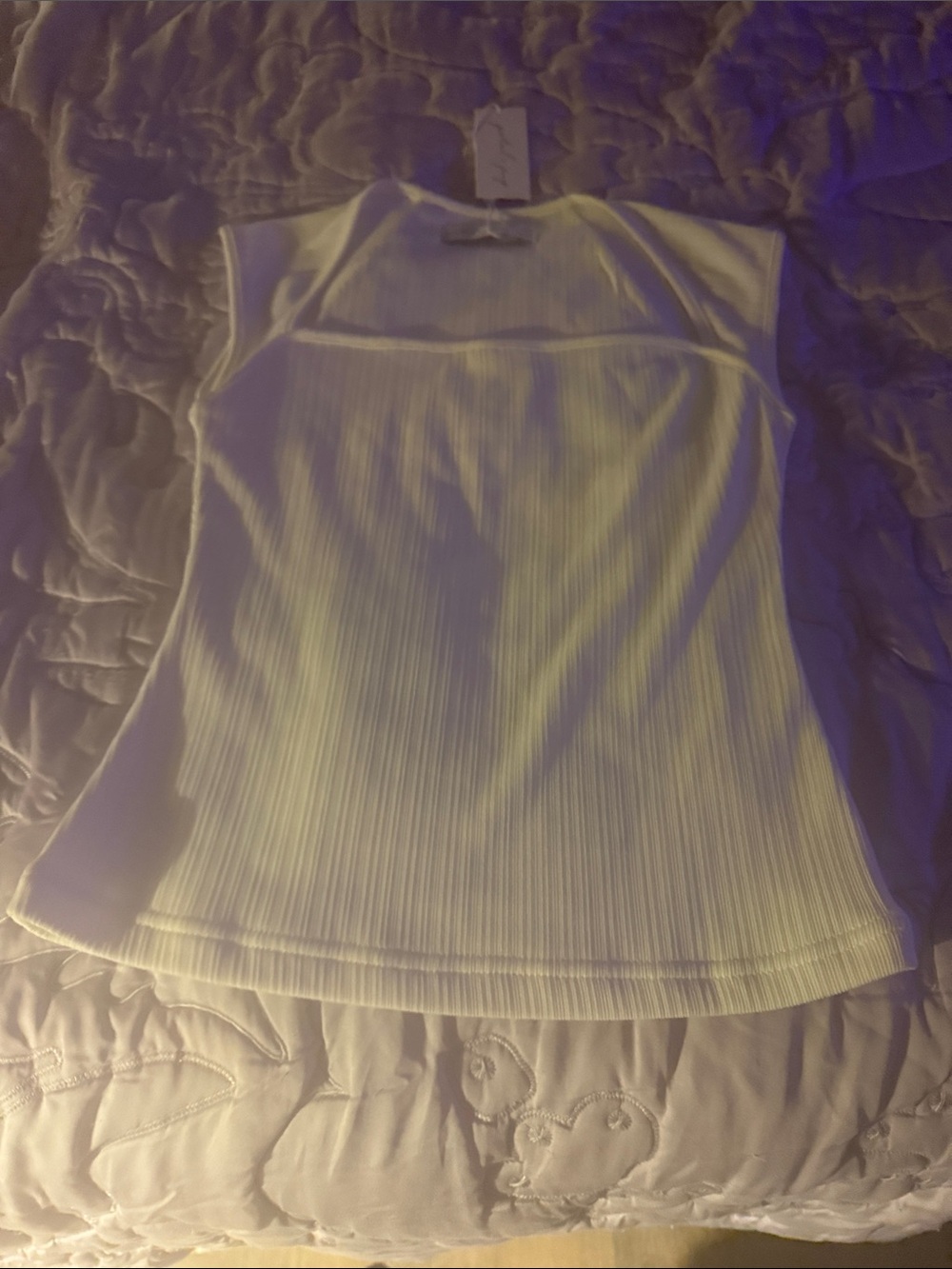 Petal & Pup Cream Ribbed Tank Top